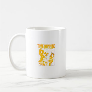 Zeit läuft Minimalistische Uhr & Lebenskonzept Kaffeetasse