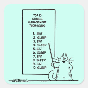 Zeit-Management Quadratischer Aufkleber