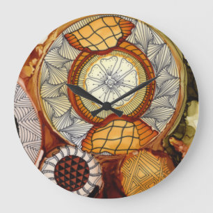 Zeit-Maschinen-runde Acryluhr Große Wanduhr