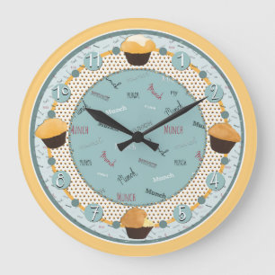 Zeit, mein Muffin (Uhr) zu kauen Große Wanduhr