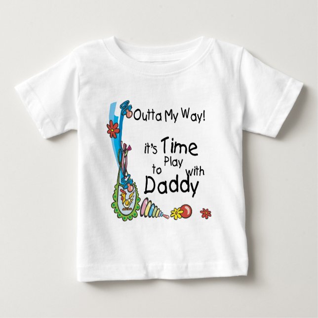Zeit, mit Daddy zu spielen Baby T-shirt (Vorderseite)
