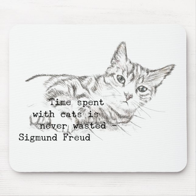 Zeit mit Katzen verbracht. . . Mousepad (Vorne)