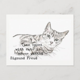 Zeit mit Katzen verbracht. . . Postkarte