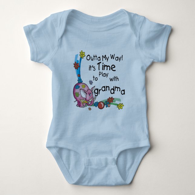 Zeit, mit Oma zu spielen Baby Strampler (Vorderseite)