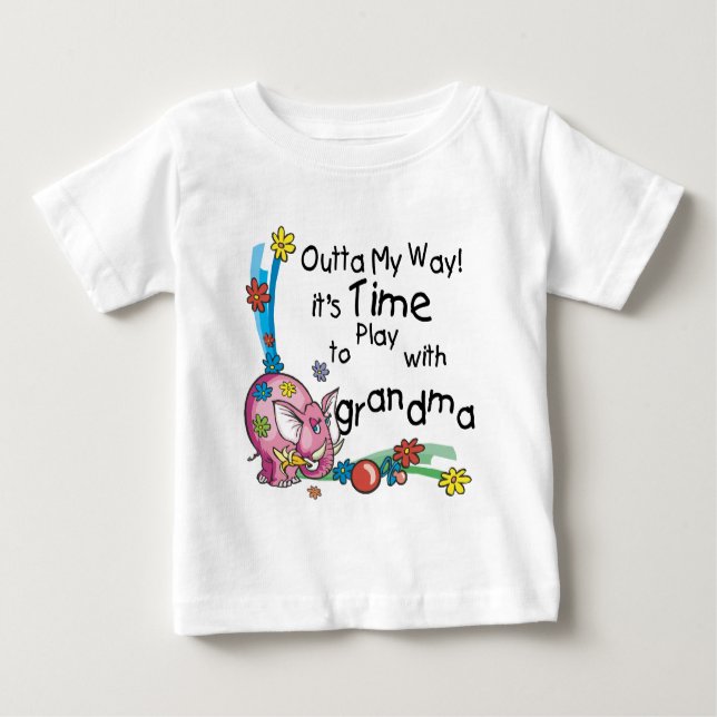 Zeit, mit Oma zu spielen Baby T-shirt (Vorderseite)
