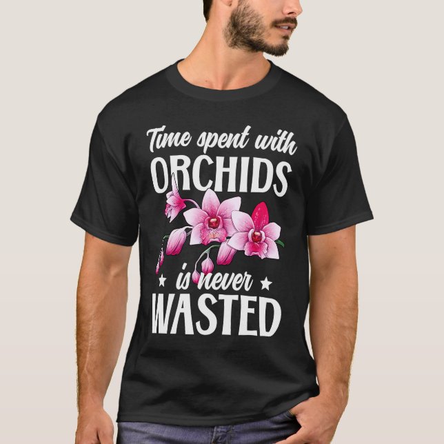 Zeit mit Orchideen Orchid Blume Orchid T-Shirt (Vorderseite)
