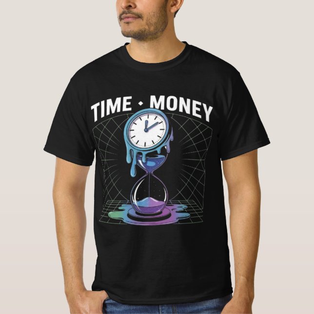 Zeit. Money Power Hustle T - Shirt (Vorderseite)