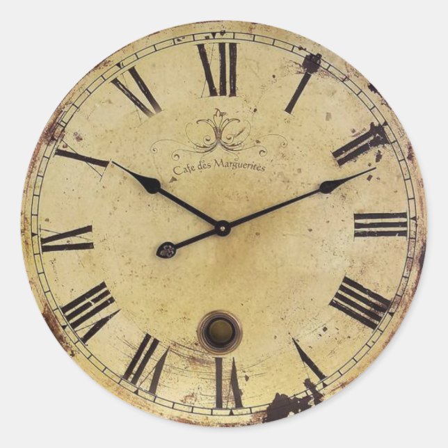 Zeit Runder Aufkleber (Vorderseite)