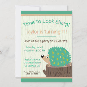 Zeit, scharf zu schauen! Niedlicher Igel Geburtsta Einladung