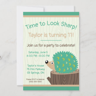 Zeit, scharf zu schauen! Niedlicher Igel Geburtsta Einladung