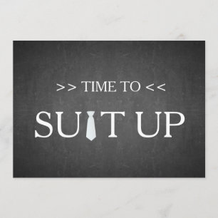 Zeit, Schwarzer Chalk Board Rote Krawatte zu sanie Einladung