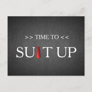 Zeit Suitup zur schwarzen Einladung