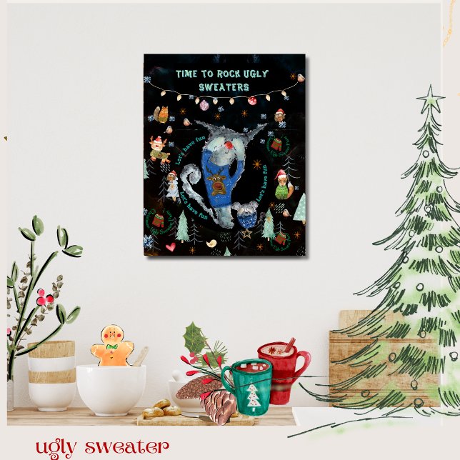 Zeit, Ugly Sweaters zu rocken Poster (Time to rock Ugly Sweaters Poster)