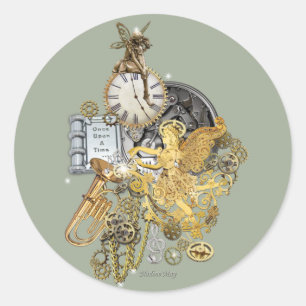 Zeit um 00 runder aufkleber