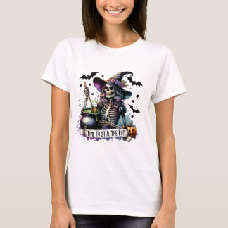 Zeit, um das Pot Halloween Mischief Design zu stic T-Shirt