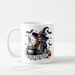 Zeit, um die Rote Skeleton Hexe zu umrühren Kaffeetasse