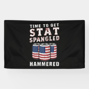 Zeit, um die Star Spangled Hammered Ber USA Flag Banner