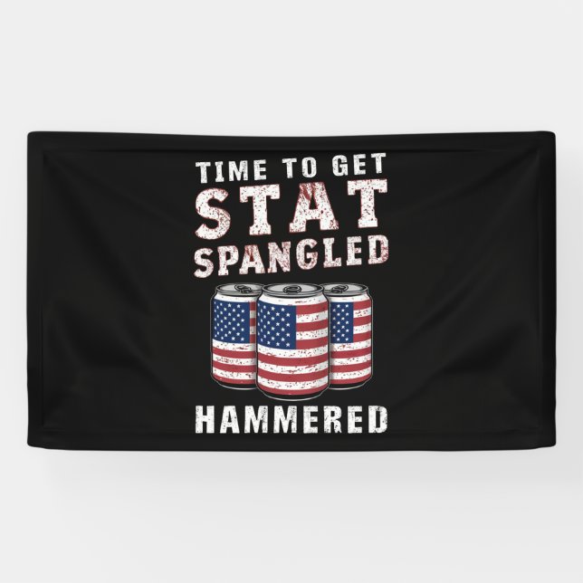 Zeit, um die Star Spangled Hammered Ber USA Flag Banner (Horizontal)