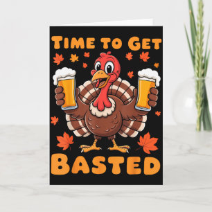 Zeit, um lustiges Bier zu übergießen, Thanksgiving Karte