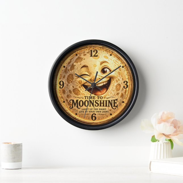 Zeit, um mit einzigartigem Uhren-Design Mondschein Uhr (Zuhause)