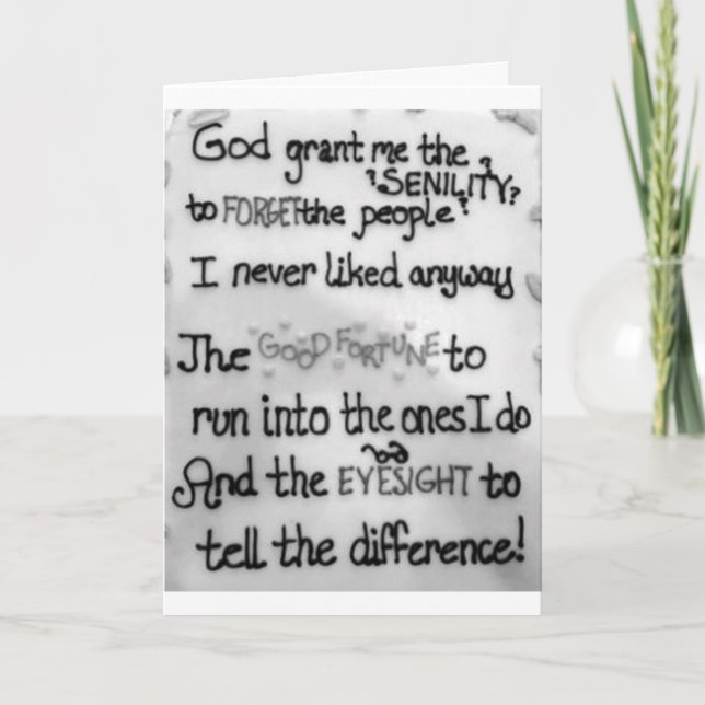 **ZEIT, UM ZU TUN, WAS SIE GEWOLLT HABEN****** KARTE (Vorderseite)