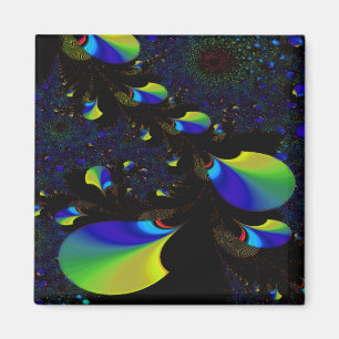 "Zeit und Raum-Zahl eine" ~ abstrakter Kunst-Druck Magnet