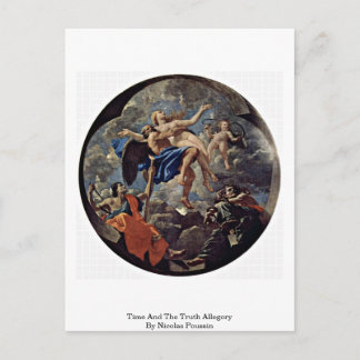 Zeit und Wahrheit von Nicolas Poussin Postkarte