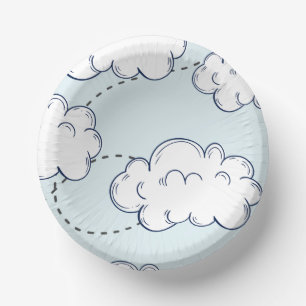 Zeit vergeht Flugzeug Wolken Geburtstag Pappteller