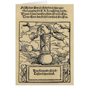 Zeit wartet auf keine Sepia Grußkarte