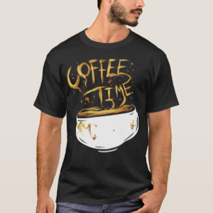 Zeit, Zeit für eine köstliche Kunst der Kaffeebohn T-Shirt