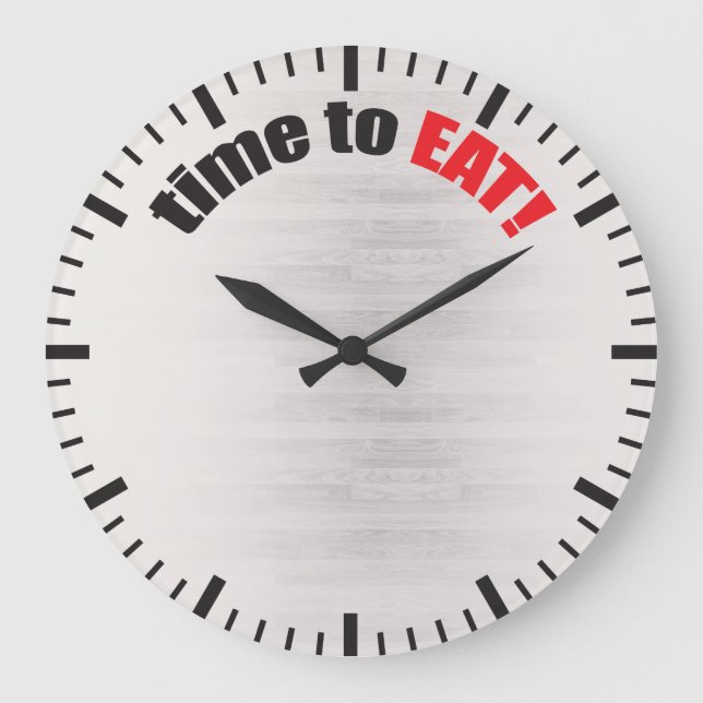 Zeit zu essen! Bodybuilding Bulking Große Wanduhr (Vorderseite)
