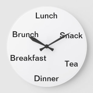 Zeit zu essen große wanduhr