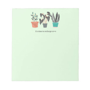 Zeit zum Aufladen von cono Notizblock