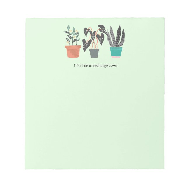 Zeit zum Aufladen von cono Notizblock (Vorderseite)