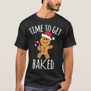 Zeit zum Backen von Gingerbread Man Weihnachtsplät T-Shirt