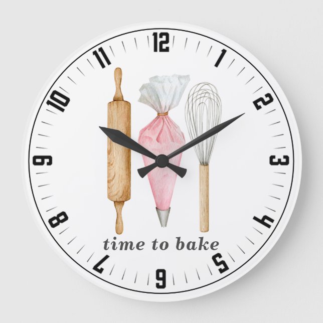 Zeit zum Baker-Tools Große Wanduhr (Vorderseite)