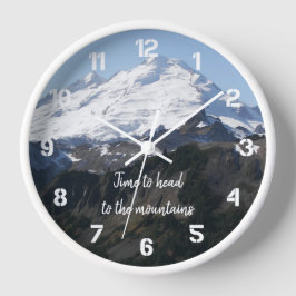Zeit zum Berg Quadratische Wanduhr