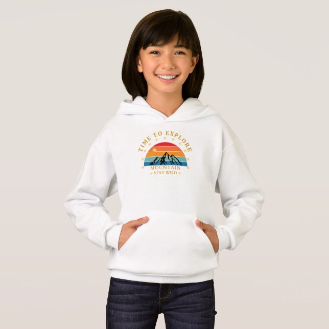 Zeit zum Entdecken Mountain Shirt – Retro-Wander-T (Vorne ganz)