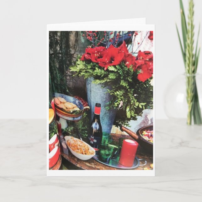 ZEIT ZUM FEIERN DER FAMILIE & FREUNDE "CHRISTMAS" KARTE (Vorderseite)