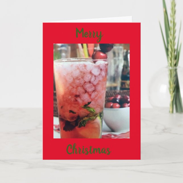 ZEIT ZUM FEIERN DER FAMILIE & FREUNDE "CHRISTMAS" KARTE (Vorderseite)