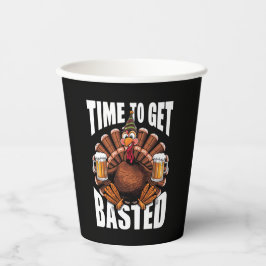 Zeit zum gebastelten Erntedank Türkei Bier Pappbecher