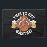 Zeit zum gebastelten lustigen Bierbrauer Erntedank Geschirrtuch<br><div class="desc">Zeit,  um gebastelte lustige Biere Erntedank Türkei Geschenk</div>