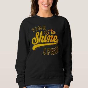 Zeit zum Glänzen Lfgsd Vintage Baseball Männer Fra Sweatshirt