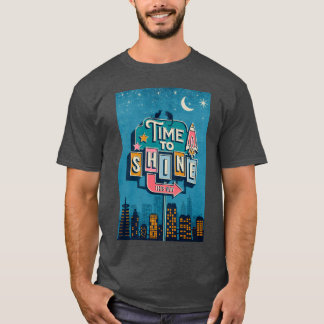 Zeit zum Glänzen Retro City Familie T-Shirt