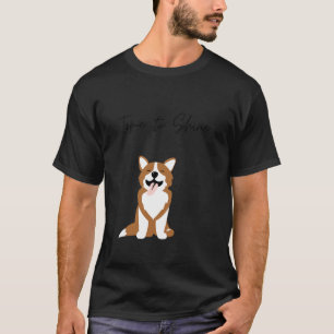 Zeit zum Glänzen Süßer Rot-Weißer Corgi Hund T-Shirt