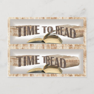 Zeit zum Lesen des Lesezeichens Postkarte