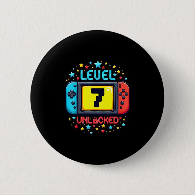 Zeit zum Levelaufstieg 7 freigeschaltet 7. Geburts Button (Vorderseite)