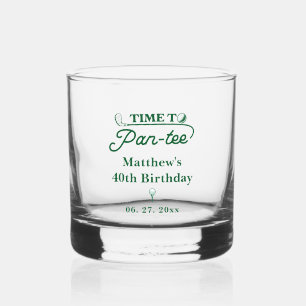 Zeit zum Par-Tee Herren-Golf-Geburtstag Whiskyglas