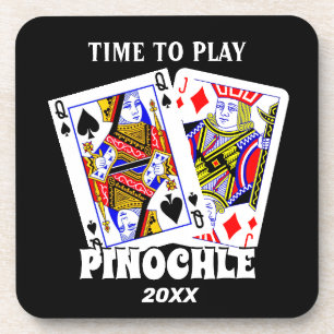 Zeit zum Pinochle-Spielen Getränkeuntersetzer