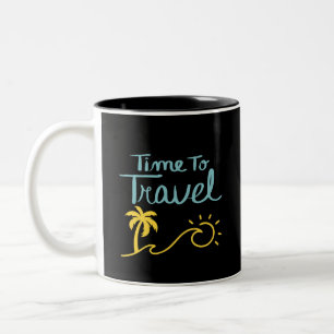 Zeit zum Reisen Zweifarbige Tasse